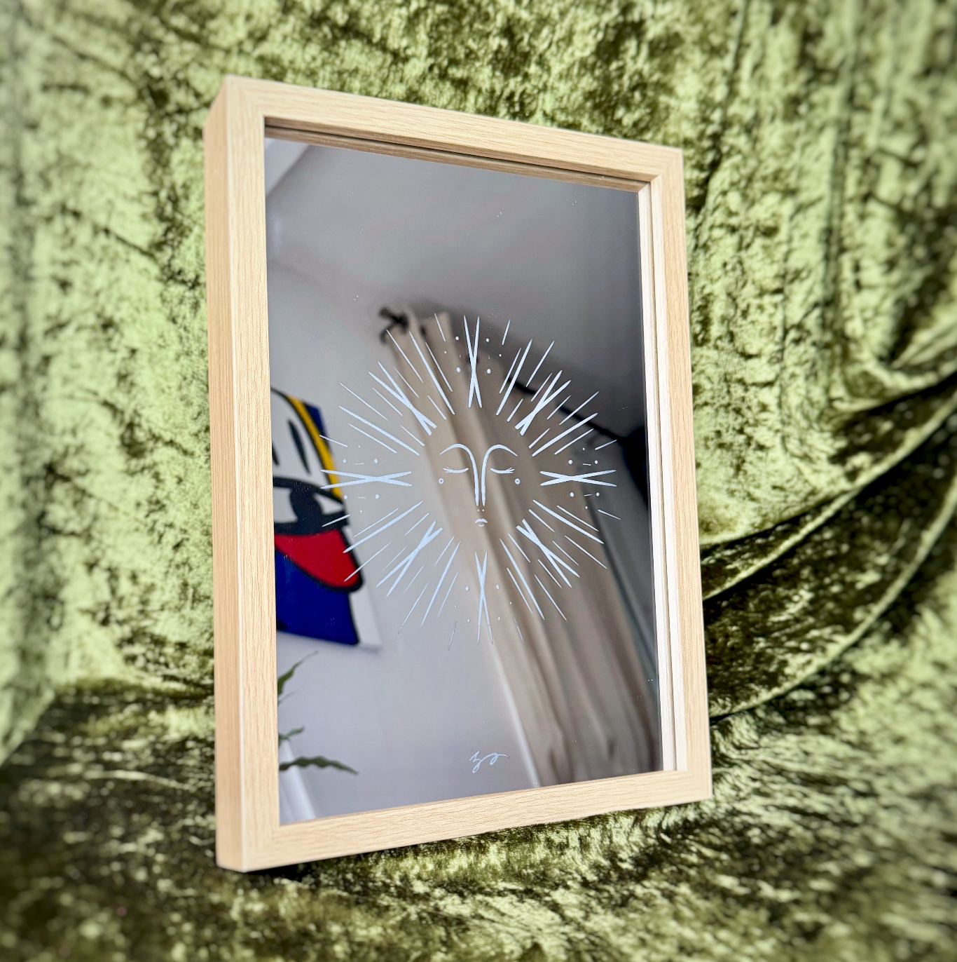 Miroir Gravé - Soleil