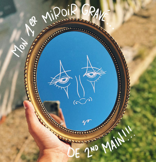 Miroir Gravé Upcyclé