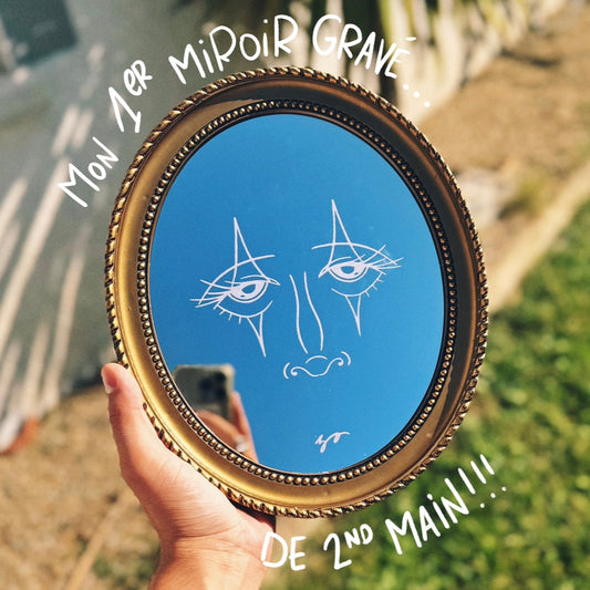 Miroir Gravé Upcyclé