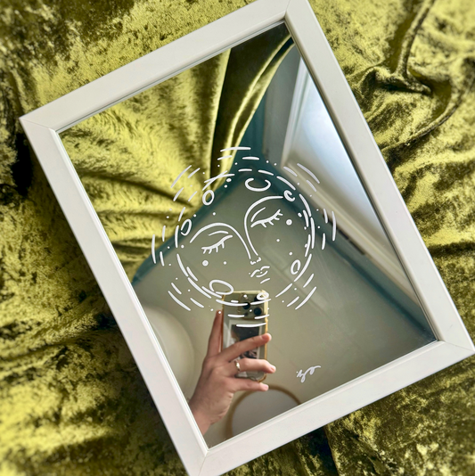 Miroir Gravé - Pleine Lune