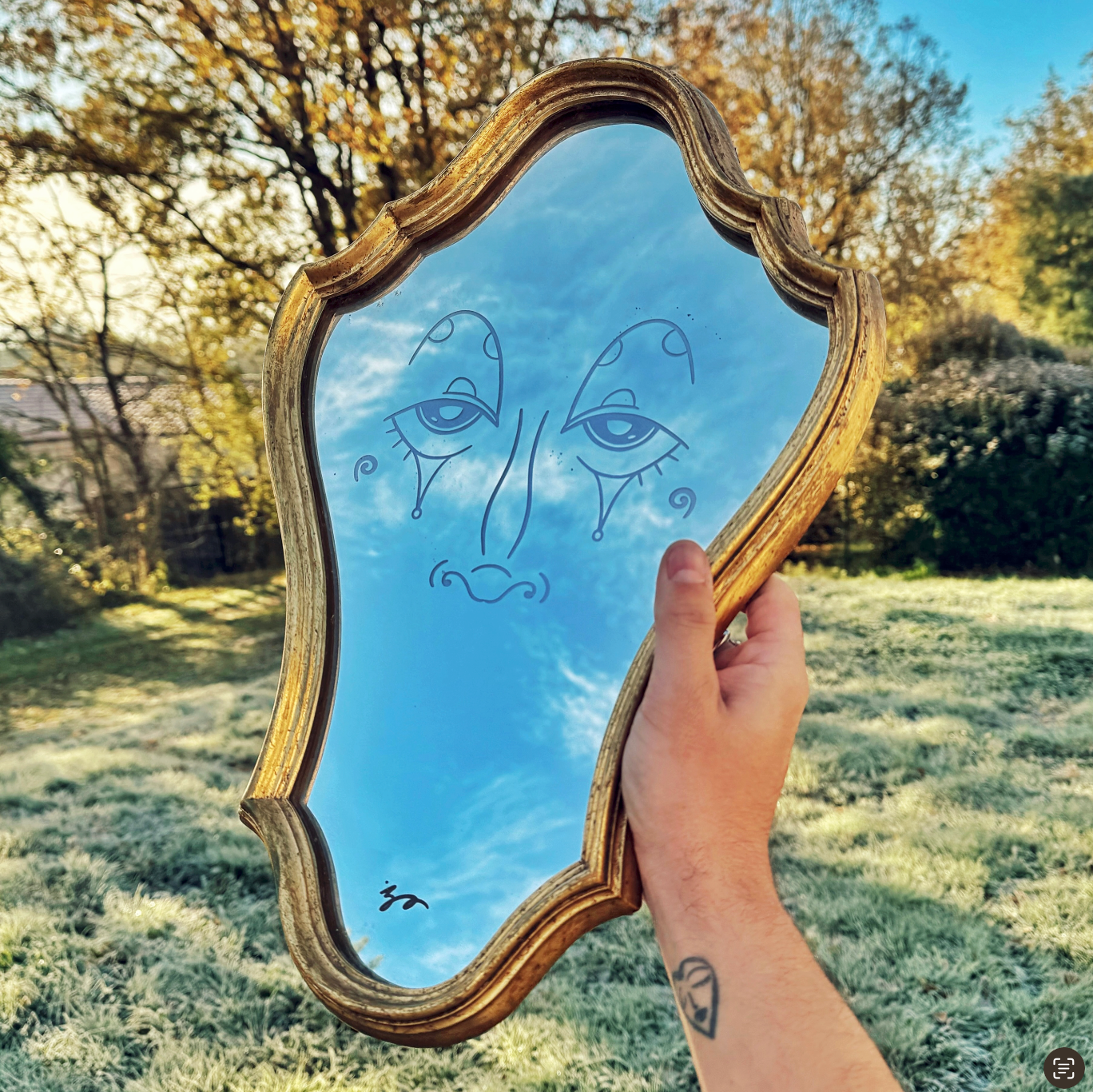 Miroir Gravé Upcyclé #5