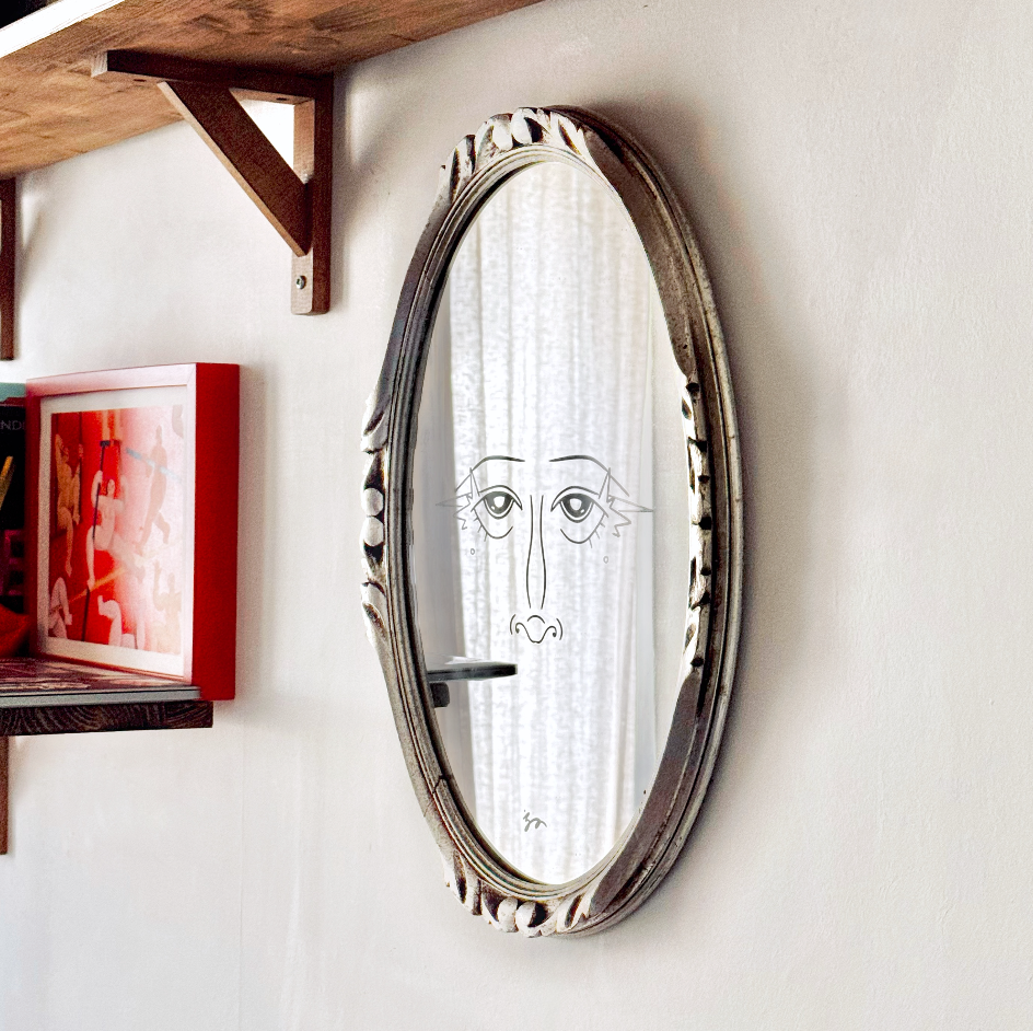 Miroir Gravé Upcyclé #3