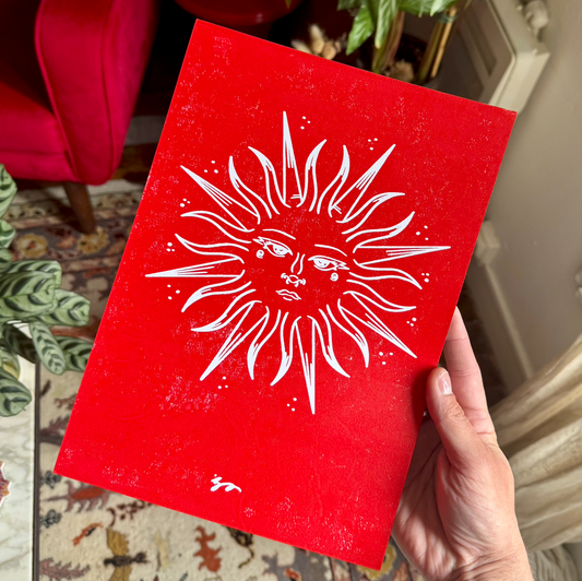 Linogravure - Soleil