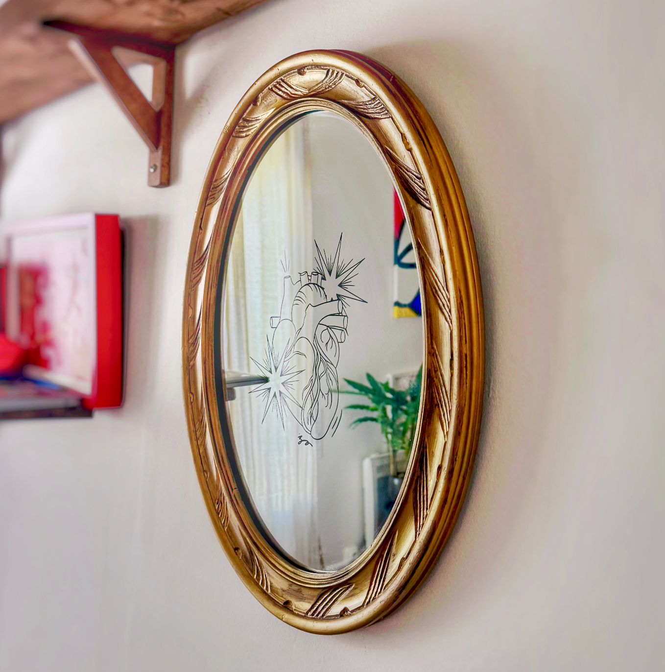 Miroir Gravé Upcyclé #6
